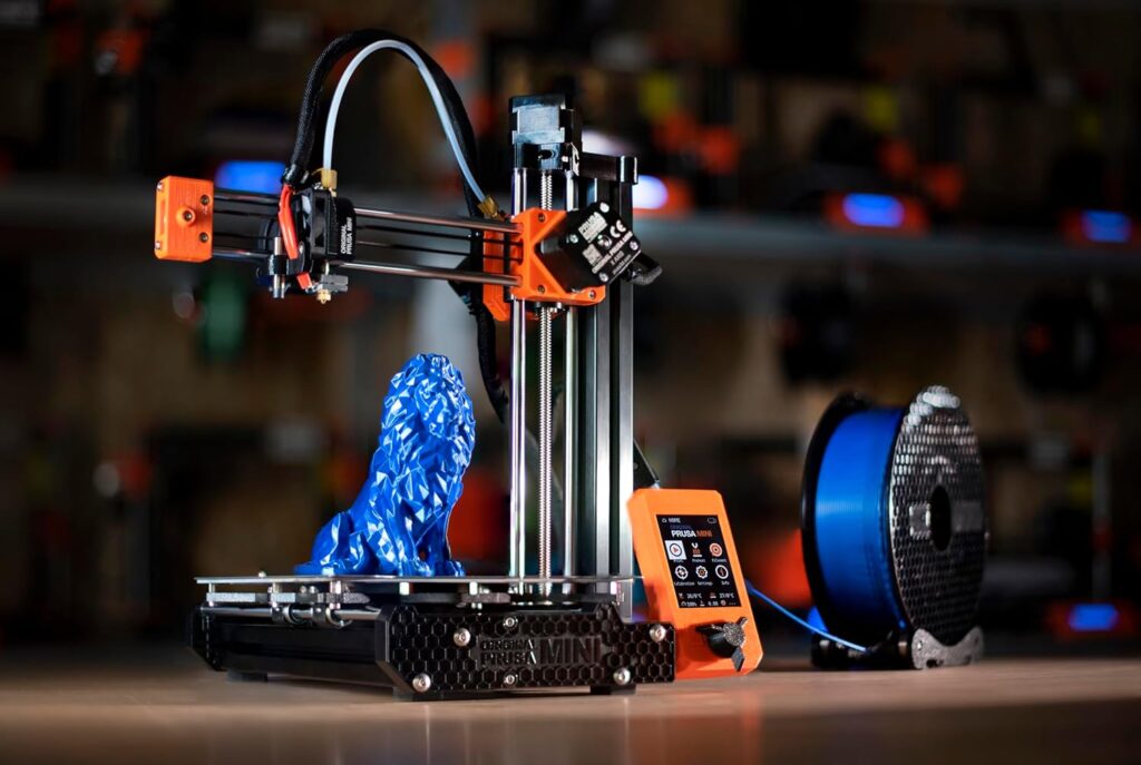Original Prusa MINI+ Beginner-Friendly 3D Printer DYI Kit, Filament Sensor Included, Fun to Assemble, Removable Print Sheets, Filament Sample Included, Print Size 7×7×7 in.