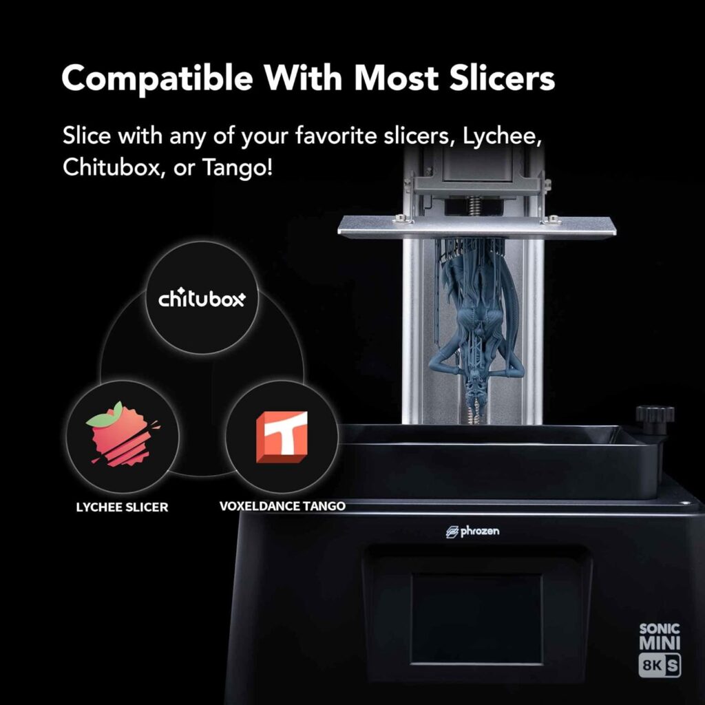 phrozen Sonic Mini 8K S LCD Resin 3D Printer, 7.1 Monochrome LCD, Tabletop 3D Resin Printer with 22µm XY Resolution, 6.5 * 2.8 * 6.7 Inch Printing Volume for Models, Miniatures and Action Figures