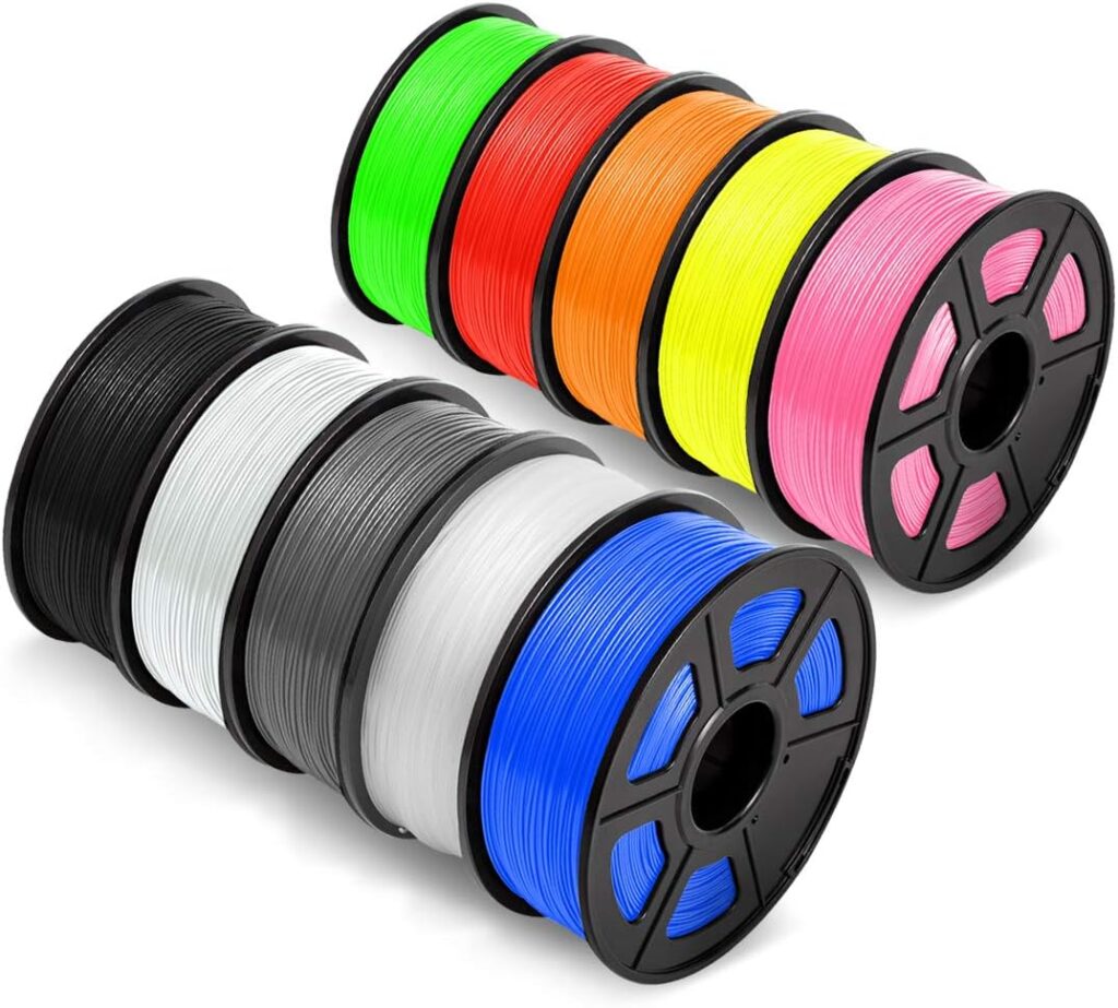 SUNLU PLA 3D Printer Filament, 1.75 PLA Filament Dimensional Accuracy +/- 0.02 mm, 1 kg Spool, 1.75mm (PLA 10color)