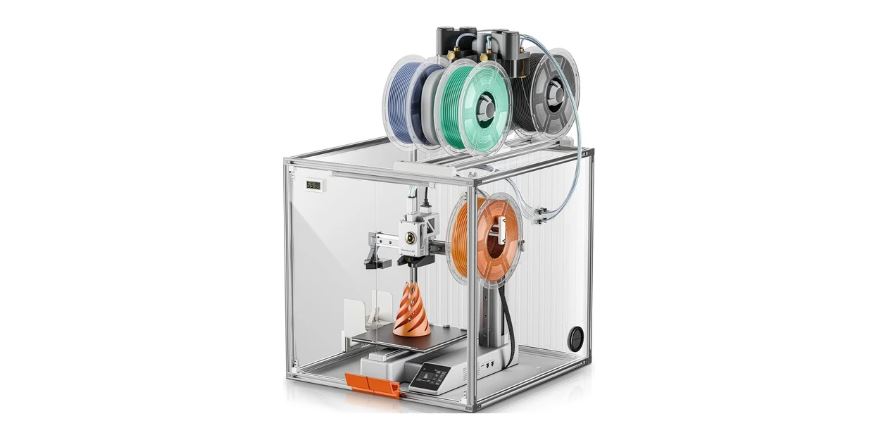 3D Printer Enclosure for Bambu Lab A1 Mini, Clear Acrylic Bambu A1 Mini Printer Dust Cover with LED Light,Dustproof Tent Constant Temperature Protective Cover Box(470×470×470mm)