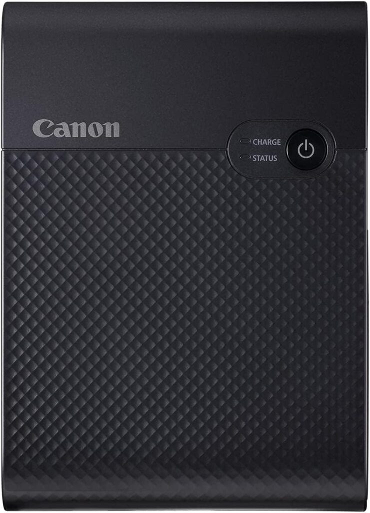 Canon SELPHY Square QX10 Portable Photo Printer, Wi-Fi Connectivity, USB Charging, Dye Sublimation Printing, 100 Year Print Life, Square Photo Paper, SELPHY Photo Layout App INTL Model (Black)