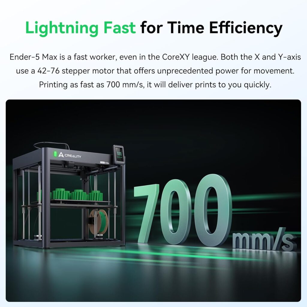 Creality Ender 5 Max 3D Printer, 3D Printing Machine with 700mm/s High-Speed Printing, 400 * 400 * 400 Large Print Area, 64-Point Auto Leveling 300℃ High Temp Precise Linear Rail