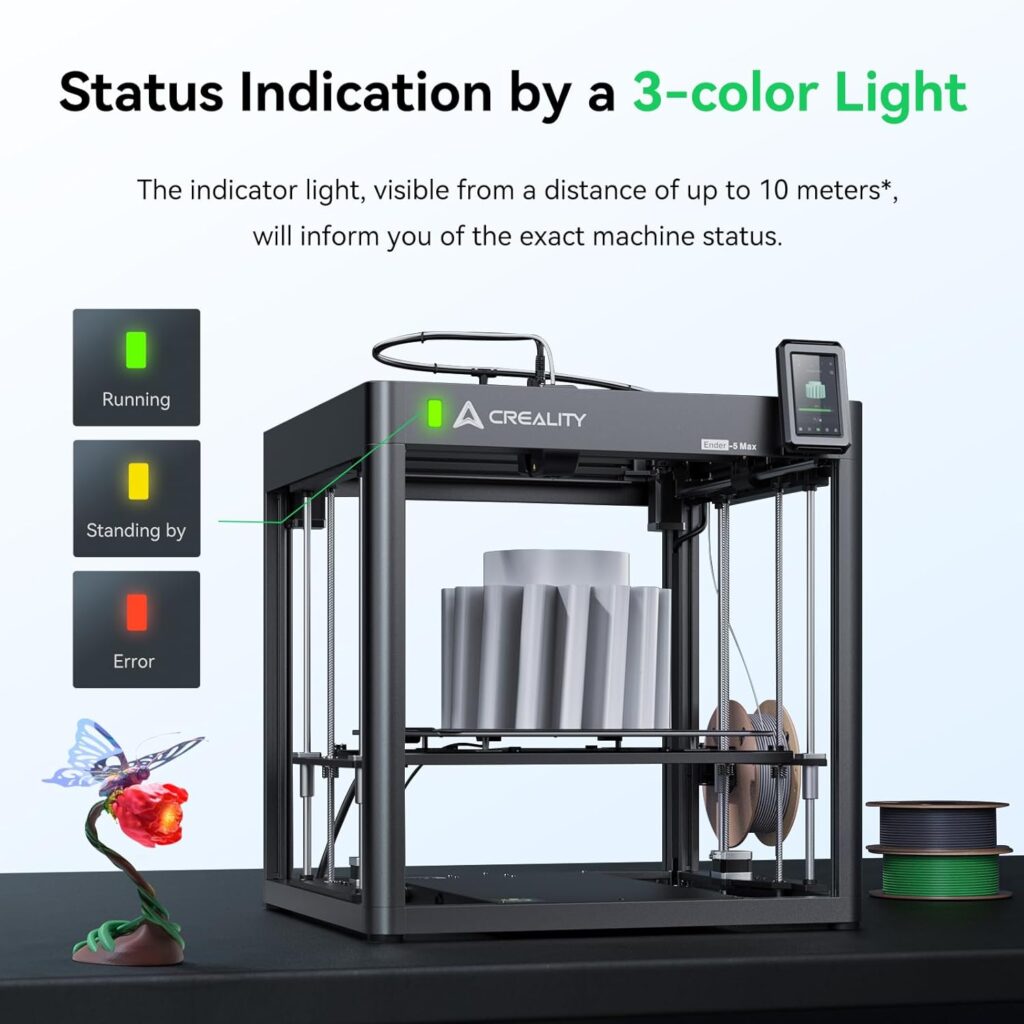Creality Ender 5 Max 3D Printer, 3D Printing Machine with 700mm/s High-Speed Printing, 400 * 400 * 400 Large Print Area, 64-Point Auto Leveling 300℃ High Temp Precise Linear Rail