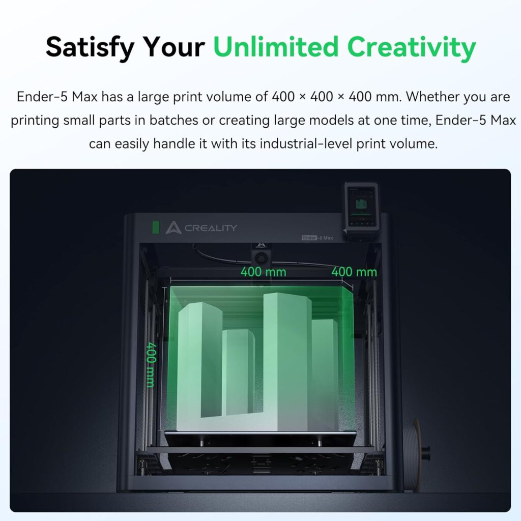 Creality Ender 5 Max 3D Printer, 3D Printing Machine with 700mm/s High-Speed Printing, 400 * 400 * 400 Large Print Area, 64-Point Auto Leveling 300℃ High Temp Precise Linear Rail