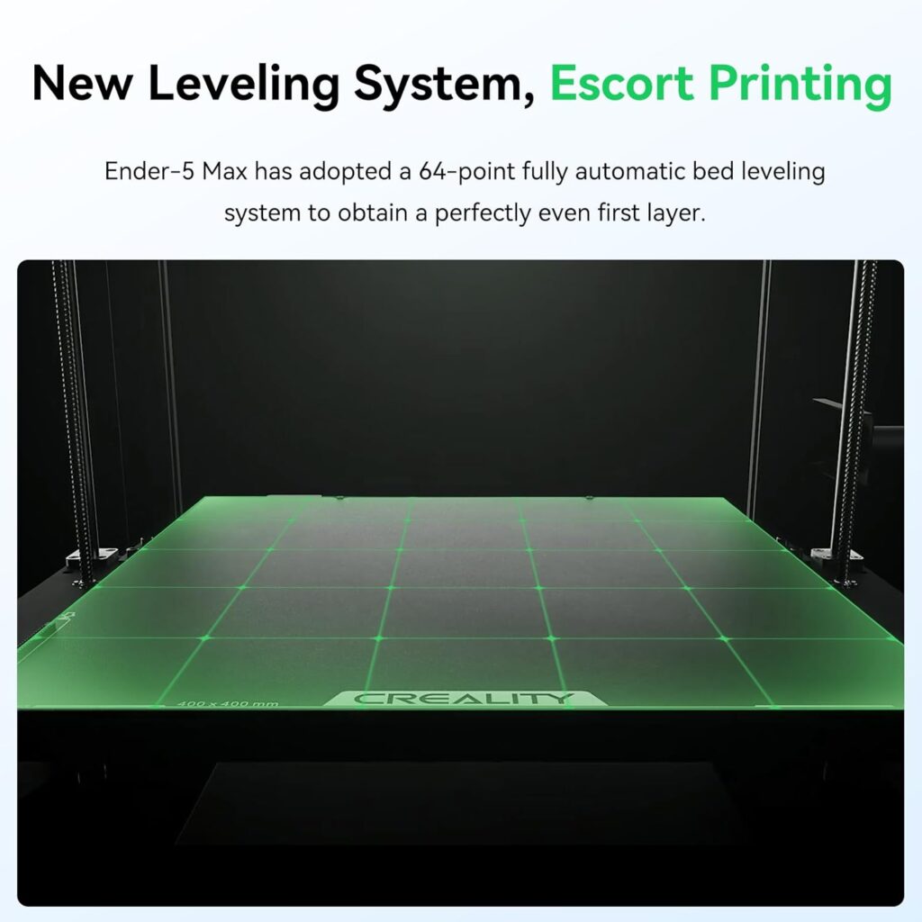 Creality Ender 5 Max 3D Printer, 3D Printing Machine with 700mm/s High-Speed Printing, 400 * 400 * 400 Large Print Area, 64-Point Auto Leveling 300℃ High Temp Precise Linear Rail