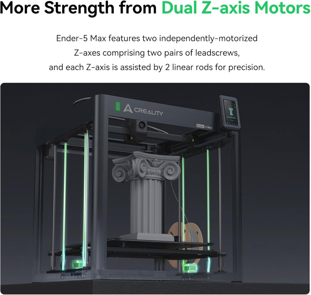 Creality Ender 5 Max 3D Printer, 3D Printing Machine with 700mm/s High-Speed Printing, 400 * 400 * 400 Large Print Area, 64-Point Auto Leveling 300℃ High Temp Precise Linear Rail