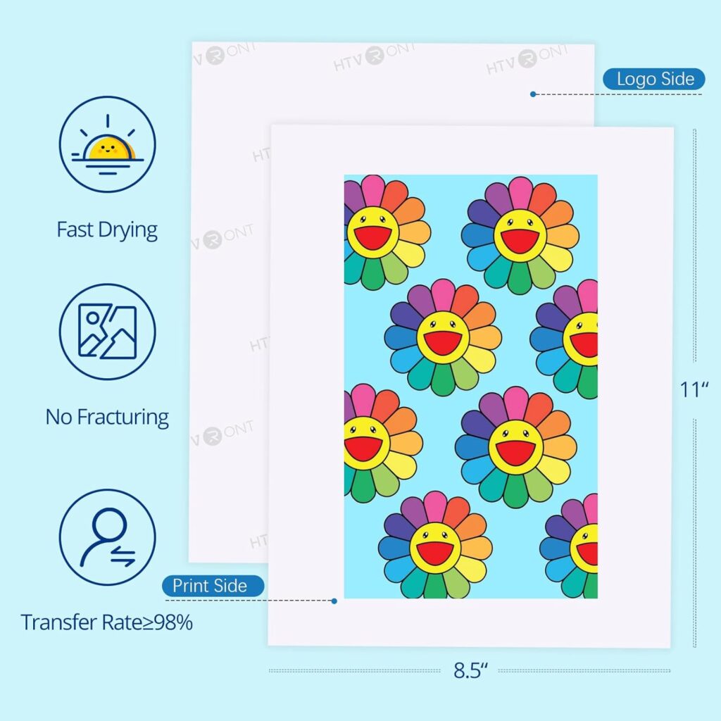 HTVRONT Sublimation Paper 8.5x14 Inch - 200 Sheets Transfer Paper Compatible with Inkjet Printer, Heat Transfer Paper for Tumblers, Mugs, T-shirts and Other Sublimation Blanks