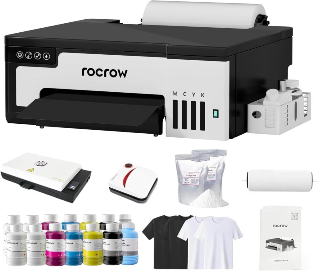 InkSonic A4 L8058 DTF Printer Bundle, XP600 DTF Printer Machine with Powder Shaker  Dryer for DIY T Shirt Printing, White Ink Mixing, Auto Curing, Custom Printing  Auto Cleaning for DIY, L8