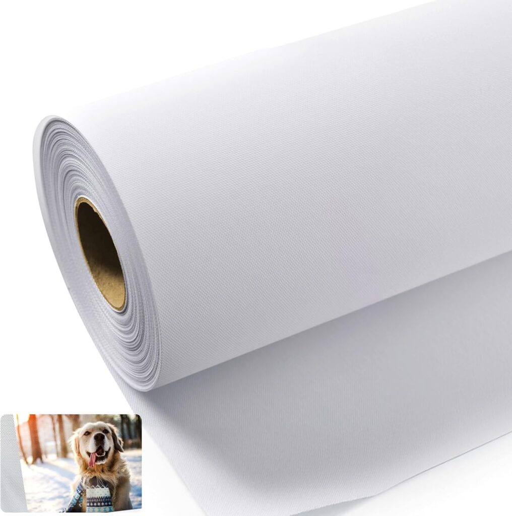 Professional Matte Canvas Roll For Epson Canon HP Wide Format inkjet printer, Thick Polyester Canvas Roll For Printing Drawing Oil Acrylic Or Water-Based Painting (290GSM Polyester 44x100ft)
