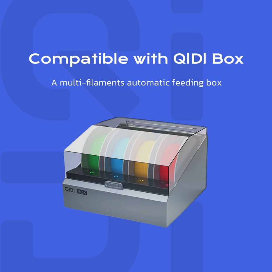 QIDI PLUS4 3D Printer, Max 600mm/s High-Speed, Auto Leveling, 370°C High Temp Extruder, 65°C Heated Chamber, Less Ringing and Ghosting, Supports PPS-CF Filament, Large Build Size 12x12x11