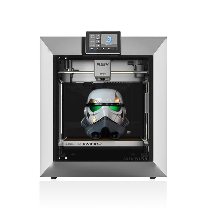 QIDI PLUS4 3D Printer, Max 600mm/s High-Speed, Auto Leveling, 370°C High Temp Extruder, 65°C Heated Chamber, Less Ringing and Ghosting, Supports PPS-CF Filament, Large Build Size 12x12x11