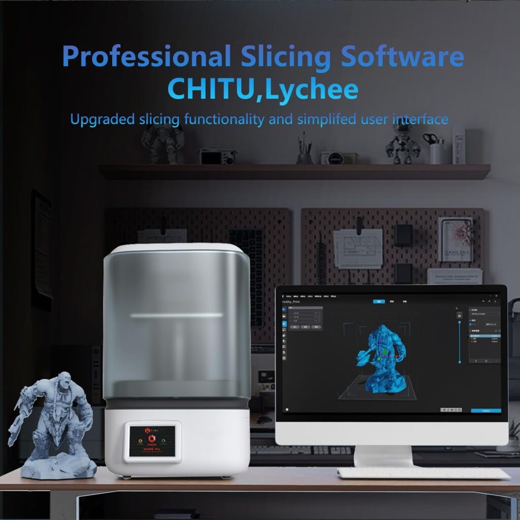 Resin 3D Printer, 4K Resolution, Equipped with 6.6 Inch Monochrome Screen, 145x90x150mm Build Volume Printing Size, Higher Resolution Resin Printer