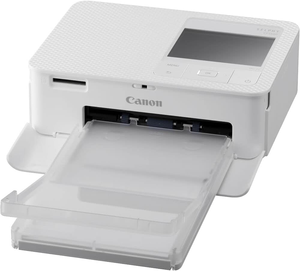 Canon SELPHY CP1500 Wireless Photo Printer with KP-108IN Ink (White) | Compact 4x6 for Mobile Printing + 64GB Ultra Memory Card + Cleaning Kit + More