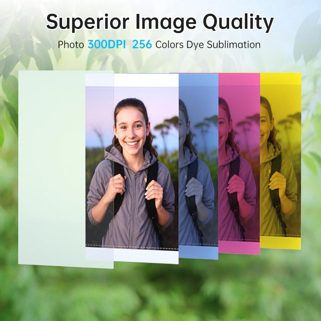 CP4100/CP4000L 4X6 Photo Printer Paper 108 Sheets and 2 Ribbons, for HPRT iDPRT CP4100/CP4000L Phone Wifi Instant Color Picture Sublimation Printer Papel Fotográfico Para Impresora Photo Paper