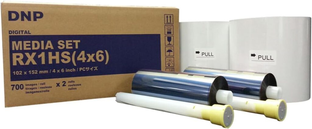DNP 2X Print Media for DS-RX1HS High Speed Dye Sub Printer - 4x6 700 Prints Per Roll; 2 Rolls Per Case (1400 Total Prints)