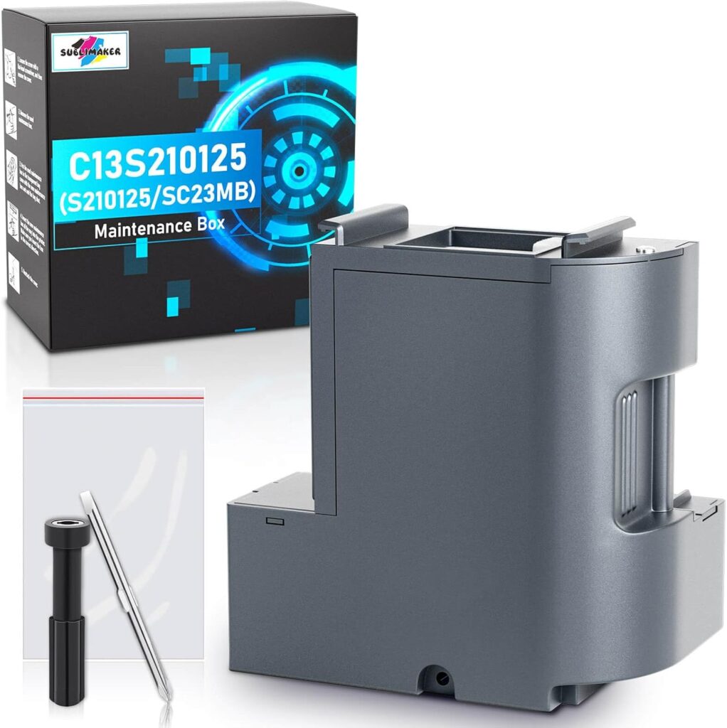 F170 Maintenance Box Compatible Replacement for Epson Surecolor SC-F170 SC-F100 SC-F150, C13S210125/S210125 Maintenance Box for 170 100 150 Dye Sub Printers, Compatible for Epson F170 Maintenance Box