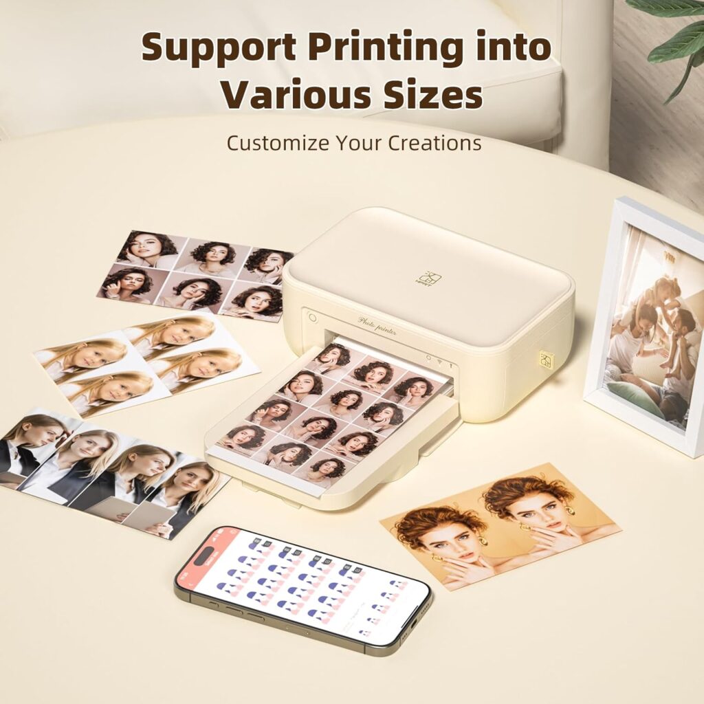 HPRT CP4100 Photo Printer - Portable 4x6 Bluetooth Instant Picture Printer + 108 Sheets  2 Ribbon, Mobile, Premium Dye Sublimation - 300 DPI Display Resolution - Editing App for Fun, Creative Photos