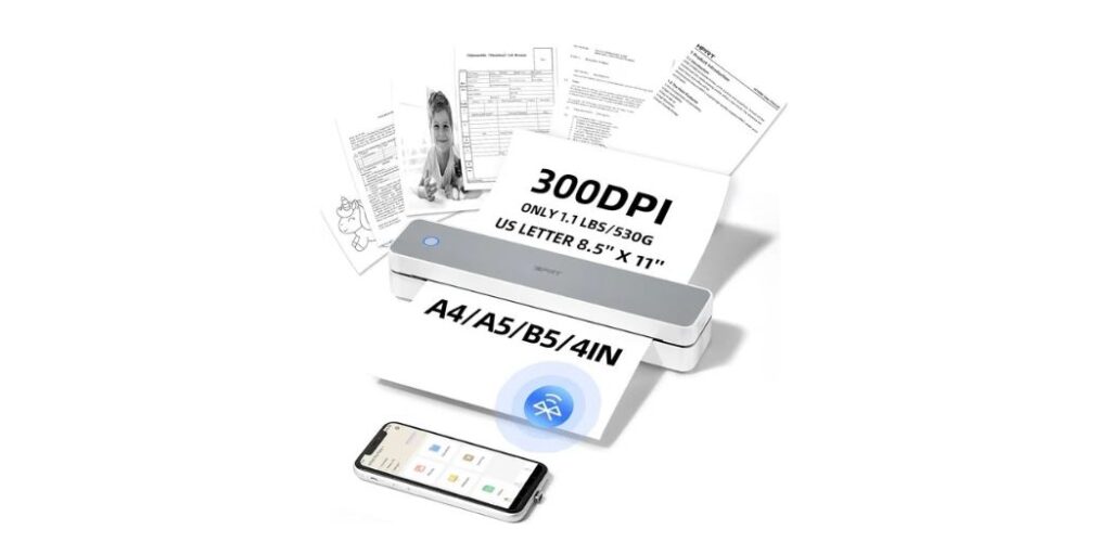 iDPRT-Portable-Printer-Wireless-for-Travel300DPI-Inkless-Thermal-Small-Printers-