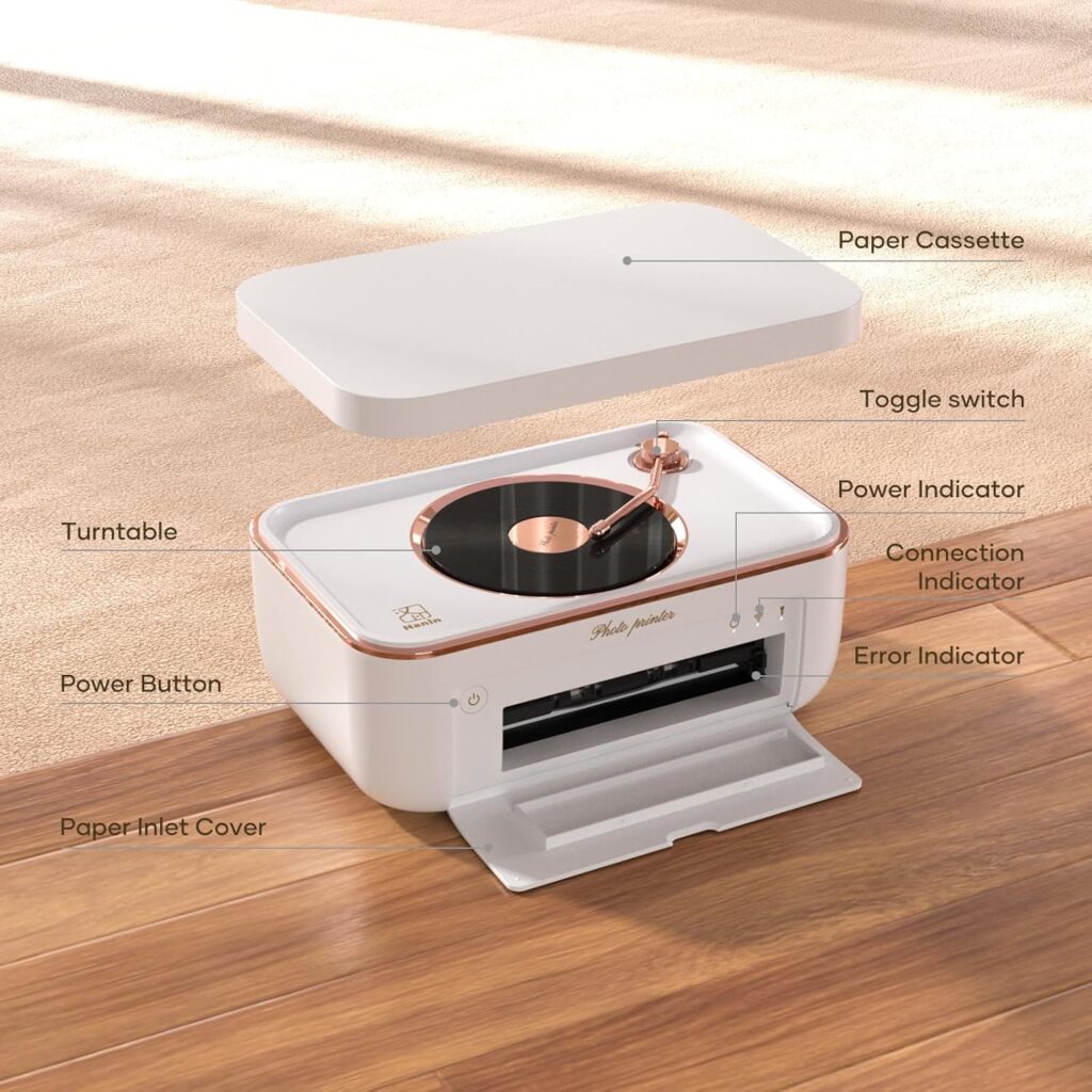iDPRT 4x6 Photo Printer with 20 Sheets Photo Paper  1 Cartridge, Portable Instant Photo Printer for iPhone Android, Thermal Dye Sublimation, Wi-Fi Picture Printer