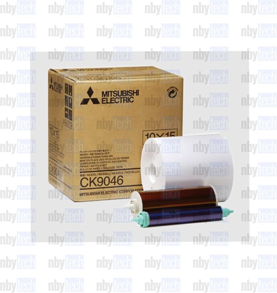 Mitsubishi Electric 6 Wide Paper Roll  Inksheet for 600 Photos, Size: 10x15 (4x6), for some CP Series Dye Sublimation Thermal Printers, Model CK9046