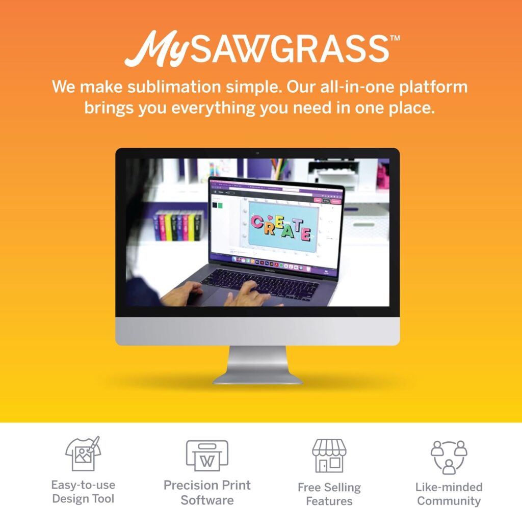 Sawgrass SG500 Sublimation Printer Bundle | Includes Professional Dye-Sublimation Printer with 31mL SubliJet UHD Inks  TruePix Sublimation Paper | Wi-Fi Connectivity | Create Custom Designs